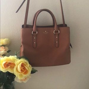 Kate Spade Caramel Pebbled Leather Satchel